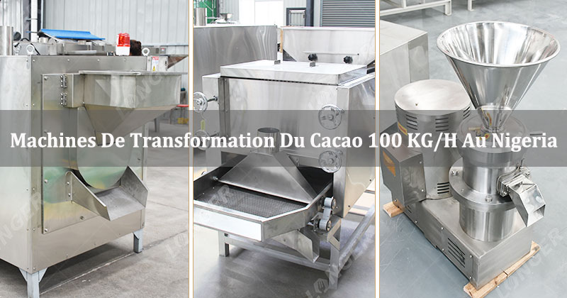 Machines De Transformation Du Cacao 100 KG/H Au Nigeria