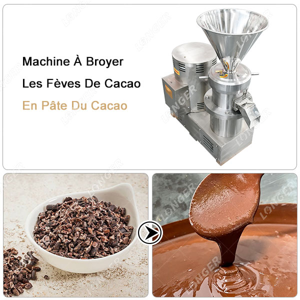 Introduction De La Machine À Broyer Les Fèves De Cacao
