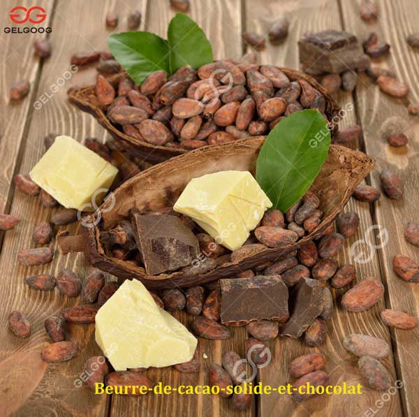 Beurre de cacao solide et chocolat