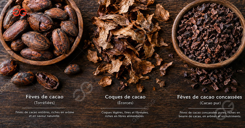 Decorticage industriel-des feves de cacao