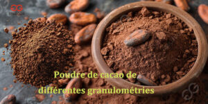 Poudre de cacao de differentes granulometries